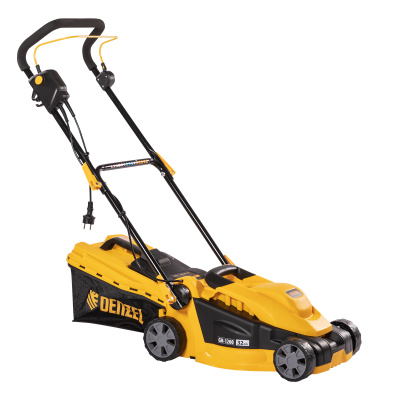 Газонокосилка электрическая GM-1200, 1200 Вт, ширина 32 см, 3 уровня, травосборник 25 л. Denzel купить в Москве с доставкой по всей России | ProtosMarket.ru