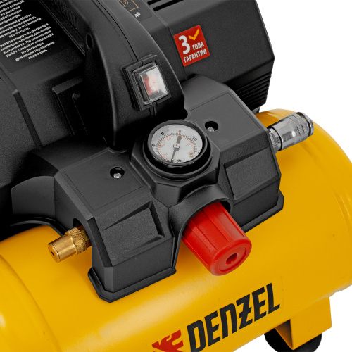 Компрессор  DLS750/6 безмасляный малошумный 750 Вт, 140 л/мин,ресивер 6 л Denzel по ценам производителя в Санкт-Петербурге с доставкой по всей России