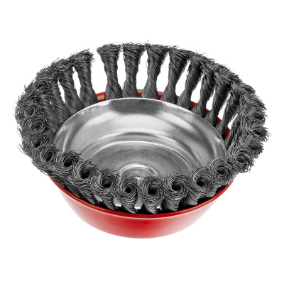 Щетка для УШМ, 150 мм, М14, "чашка", крученая проволока 0.35 мм Matrix купить в Москве с доставкой по всей России | ProtosMarket.ru