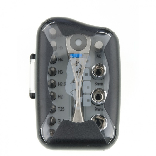 Реверсивная трещотка с набором бит и торцевыми головками, 14 шт Барс по ценам производителя в Санкт-Петербурге с доставкой по всей России