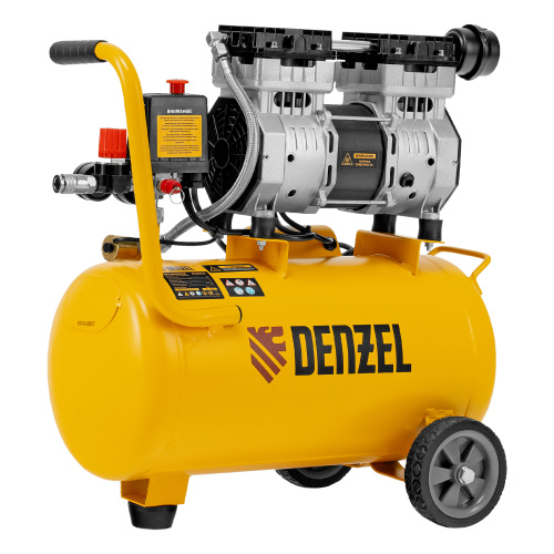 Компрессор DLS950/24 безмаслянный малошумный 950 Вт, 165 л/мин, ресивер 24 л Denzel по ценам производителя в Санкт-Петербурге с доставкой по всей России