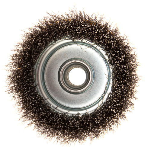 Щетка для УШМ, 100 мм, "Чашка", витая нержавеющая проволока 0.3 мм, М14 Denzel по ценам производителя в Санкт-Петербурге с доставкой по всей России