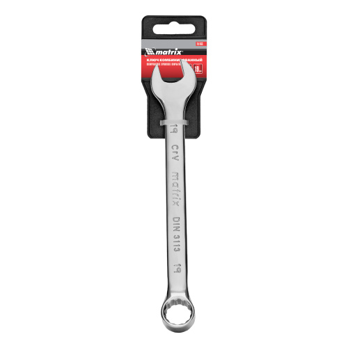 Ключ комбинированный, 19 мм, CrV, полированный хром Matrix купить в Москве с доставкой по всей России | ProtosMarket.ru