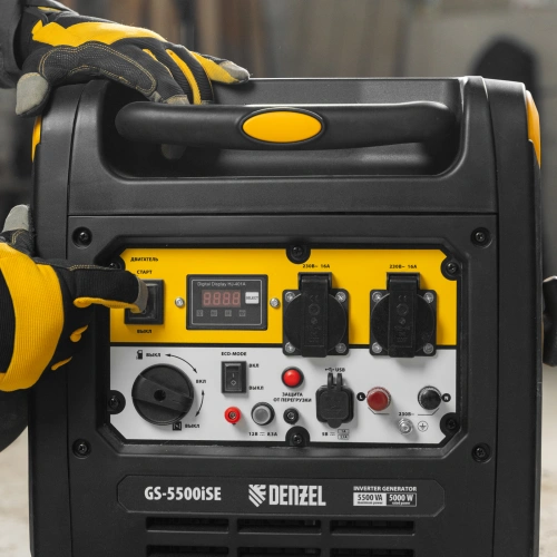 Генератор инверторный GS-5500iSE, 5,5 кВт, 230 В, закрытый корпус,электростартер Denzel по ценам производителя в Санкт-Петербурге с доставкой по всей России