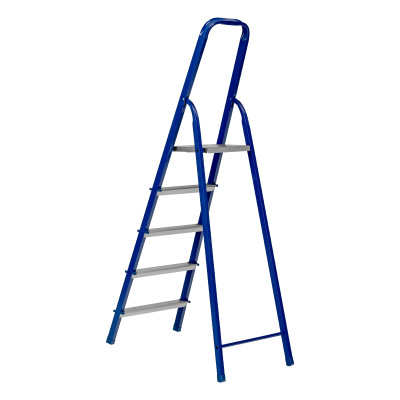 Стремянка, 5 ступеней, стальной профиль, алюминиевые ступени Сибртех купить в Москве с доставкой по всей России | ProtosMarket.ru