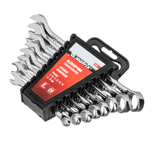 Набор ключей комбинированных, 8-19 мм, 8 шт, CrV, полированный хром Matrix купить в Москве с доставкой по всей России | ProtosMarket.ru