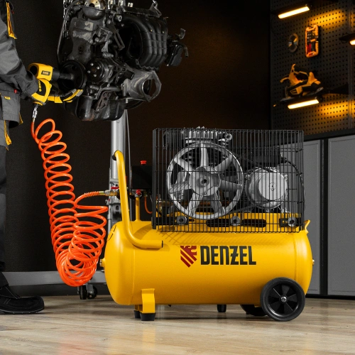 Компрессор воздушный BCI2300/50, ременный привод, 2.3 кВт, 50 литров, 400 л/мин Denzel по ценам производителя в Санкт-Петербурге с доставкой по всей России