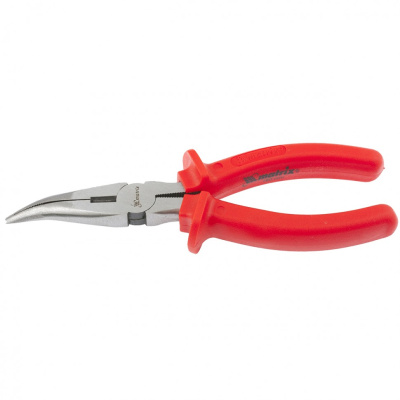 Длинногубцы изогнутые Econom, 160 мм, шлифованные, пластмассовые рукоятки Matrix купить в Москве с доставкой по всей России | ProtosMarket.ru