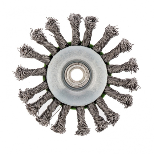 Щетка для УШМ, 115 мм, М14, "тарелка", крученая проволока 0.5 мм Сибртех по ценам производителя в Санкт-Петербурге с доставкой по всей России