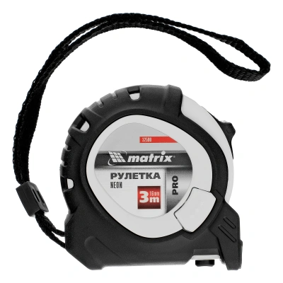 Рулетка Neon,3 м x 16 мм,обрезиненный корпус,3 фиксации,Pro Matrix по ценам производителя в Санкт-Петербурге с доставкой по всей России