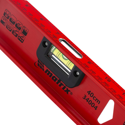 Уровень алюминиевый "Рельс", 400 мм, 3 глазка, усиленный Matrix по ценам производителя в Санкт-Петербурге с доставкой по всей России