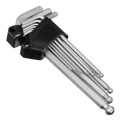 Набор ключей имбусовых, HEX, 1,5-10 мм, CrV, 9 шт., удлиненные, с шаром Сибртех купить в Москве с доставкой по всей России | ProtosMarket.ru