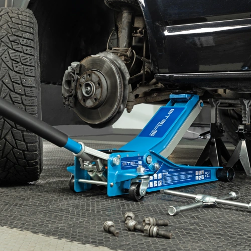 Домкрат гидравлический подкатной, быстрый подъем, 3т Low Profile Quick, 75-515 мм, профессиональный Stels по ценам производителя в Санкт-Петербурге с доставкой по всей России