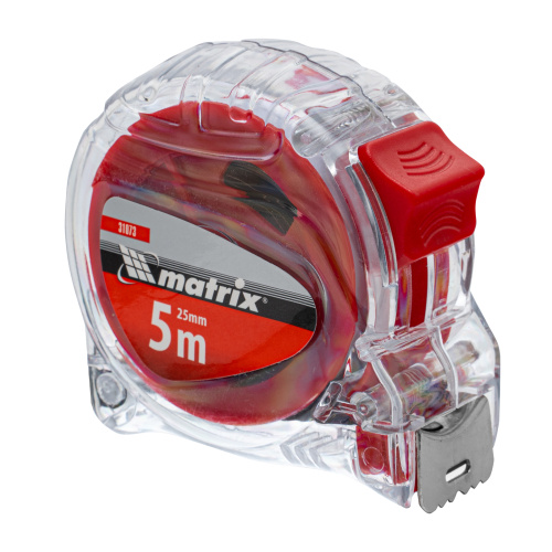Рулетка Crystal,5 м х 25 мм,корпус из поликарбоната Matrix по ценам производителя в Санкт-Петербурге с доставкой по всей России