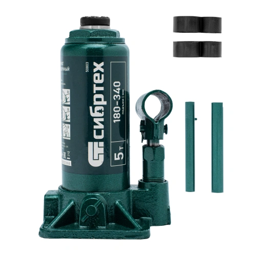 Домкрат гидравлический бутылочный, 5 т, 180-340 мм Сибртех по ценам производителя в Санкт-Петербурге с доставкой по всей России