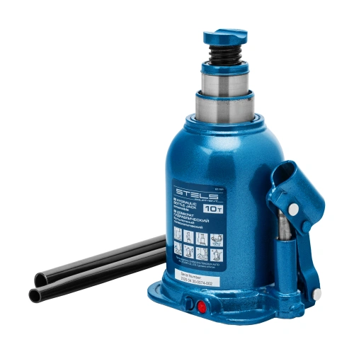 Домкрат гидравлический бутылочный телескопический, 10 т, подъем 180-430 мм Stels по ценам производителя в Санкт-Петербурге с доставкой по всей России