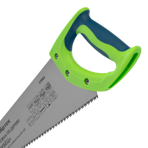 Ножовка по дереву "Зубец", 400 мм, 7-8 TPI, каленый зуб 2D, двухкомпонентная рукоятка Сибртех купить в Москве с доставкой по всей России | ProtosMarket.ru