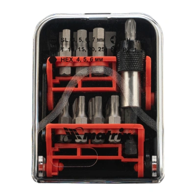 Набор бит, адаптер для бит, сталь S2, 18 предметов, пластиковый кейс Matrix купить в Москве с доставкой по всей России | ProtosMarket.ru