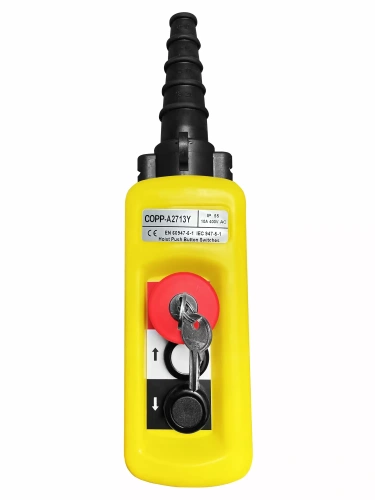 Пульт управления 2 кнопки, 1 скорость, стоп, ключ, IP55 A2713Y по ценам производителя в Санкт-Петербурге с доставкой по всей России