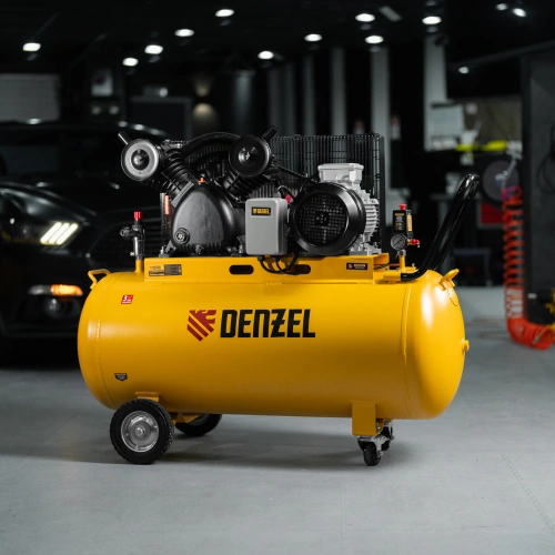 Компрессор воздушный рем. привод BCV 5500-T/200, 5,5 кВт, 200 литров, 850 л/мин Denzel по ценам производителя в Санкт-Петербурге с доставкой по всей России