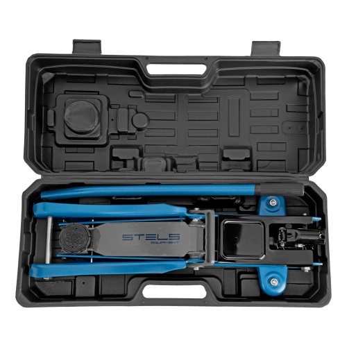 Домкрат гидравлический подкатной в пластиковом кейсе, 2 т, Low Profile, 80-380 мм Stels по ценам производителя в Санкт-Петербурге с доставкой по всей России