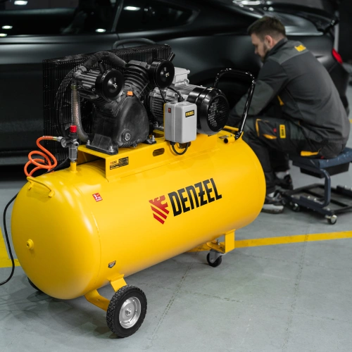 Компрессор воздушный рем. привод BCV 5500-T/270, 5,5 кВт, 270 литров, 850 л/мин Denzel по ценам производителя в Санкт-Петербурге с доставкой по всей России