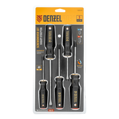 Набор отверток, 5 шт., PH+SL, S2, 3к рукоятка Denzel купить в Москве с доставкой по всей России | ProtosMarket.ru
