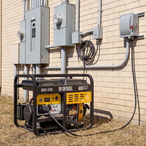 Генератор дизельный DES-55E, 5,5 кВт, 230 В, 11 л, электростартер Denzel по ценам производителя в Санкт-Петербурге с доставкой по всей России