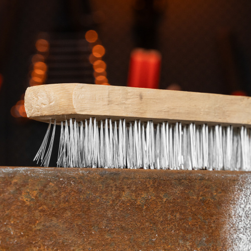 Щетка пятирядная металлическая с деревянной ручкой Sparta купить в Москве с доставкой по всей России | ProtosMarket.ru