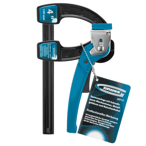 Струбцина реечная быстрозажимная 4, металлический корпус, рычажный храповой механизм, 100 мм Gross купить в Москве с доставкой по всей России | ProtosMarket.ru