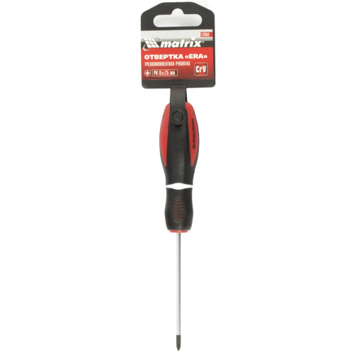 Отвертка "Era", PH0 х 75 мм, CrV, трехкомпонентная рукоятка Matrix по ценам производителя в Санкт-Петербурге с доставкой по всей России