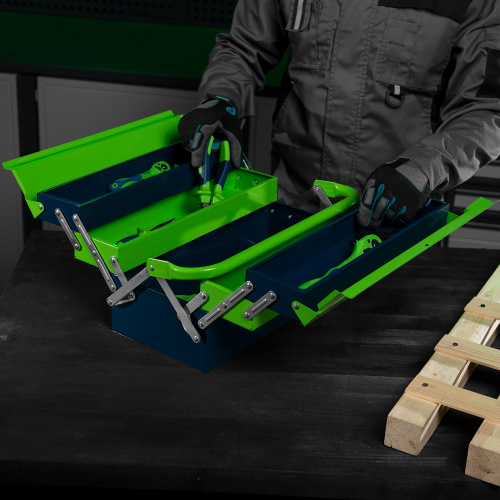 Ящик для инструмента, 430 х 200 х 200 мм, пять секций, металлический Сибртех 90751 купить в Москве с доставкой по всей России | ProtosMarket.ru