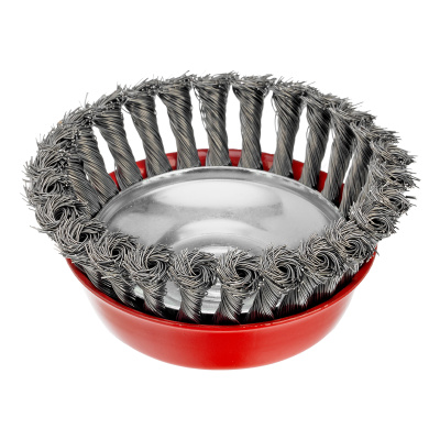 Щетка для УШМ, 125 мм, М14, "чашка", крученая проволока 0.5 мм Matrix купить в Москве с доставкой по всей России | ProtosMarket.ru