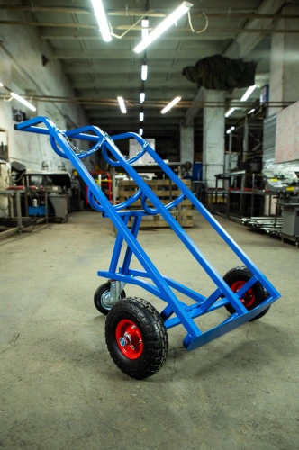 Тележка для газовых баллонов TOR ГБ-2, 2 баллона (250 пневмо колеса + 160 поворотное) по ценам производителя в Санкт-Петербурге с доставкой по всей России