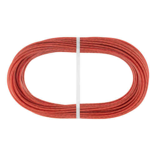 Трос металлополимерный красный ПР-3.0, толщина 3.0 мм, моток 20 метров Сибртех купить в Москве с доставкой по всей России | ProtosMarket.ru
