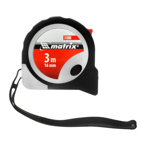 Рулетка Continuous fixation,3 м х 16 мм,двухкомпонентный корпус,плавная фиксация Matrix по ценам производителя в Санкт-Петербурге с доставкой по всей России