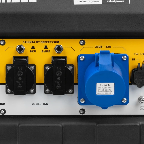 Генератор бензиновый PS 80 EA, 8.0 кВт, 230 В, 25 л, коннектор автоматики, электростартер Denzel по ценам производителя в Санкт-Петербурге с доставкой по всей России