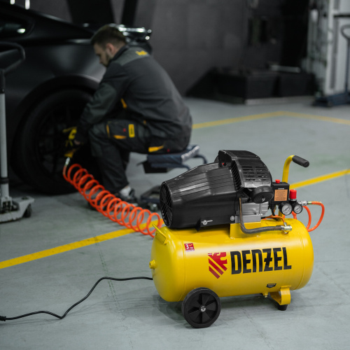 Компрессор воздушный прям. привод DCV1800/50, 1,8 кВт, 50 литров, 320 л/мин Denzel по ценам производителя в Санкт-Петербурге с доставкой по всей России