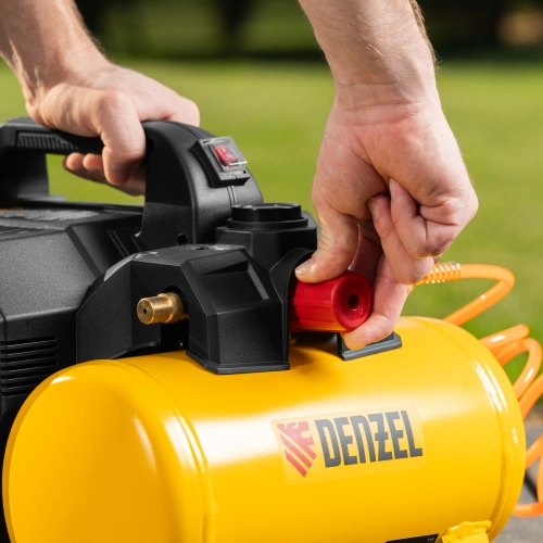 Компрессор  DLS750/6 безмасляный малошумный 750 Вт, 140 л/мин,ресивер 6 л Denzel по ценам производителя в Санкт-Петербурге с доставкой по всей России