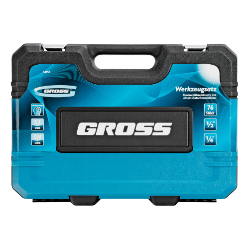 Набор инструментов, 1/4", 1/2", CrV, 120 зубьев, 76 предметов Gross купить в Москве с доставкой по всей России | ProtosMarket.ru