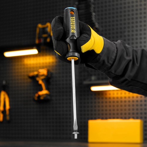 Отвертка, SL6x150 мм, S2, 3к рукоятка Denzel по ценам производителя в Санкт-Петербурге с доставкой по всей России