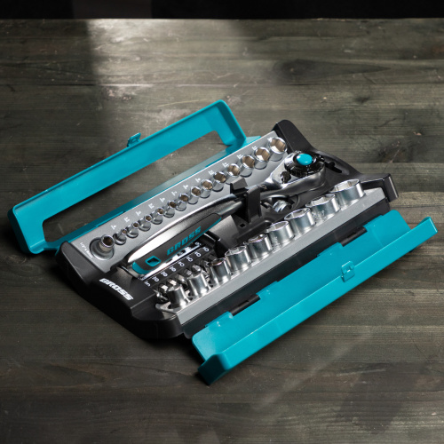 Набор торцевых головок, трещотка 120 зубьев, 1/2", 1/4", CrV, 41 предмет Gross купить в Москве с доставкой по всей России | ProtosMarket.ru