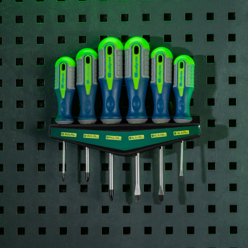 Набор отверток, CrV, трехкомпонентные рукоятки, 6 предметов Сибртех купить в Москве с доставкой по всей России | ProtosMarket.ru