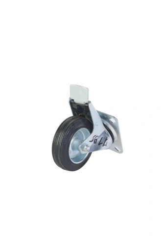 Колесо поворотное усиленное резина SRCB 42 100 мм с тормозом по ценам производителя в Санкт-Петербурге с доставкой по всей России