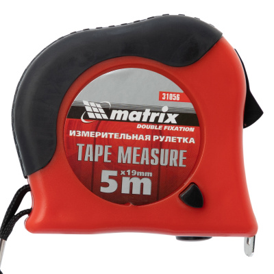 Рулетка Double fixation,5 м х 19 мм,обрезиненный корпус,двойная плавная фиксация Matrix по ценам производителя в Санкт-Петербурге с доставкой по всей России