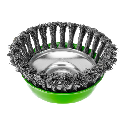 Щетка для УШМ, 125 мм, М14, "чашка", крученая металлическая проволока Сибртех по ценам производителя в Санкт-Петербурге с доставкой по всей России