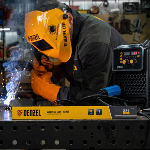 Электроды DER-3, диам. 4 мм, 1 кг, рутиловое покрытие Denzel по ценам производителя в Санкт-Петербурге с доставкой по всей России