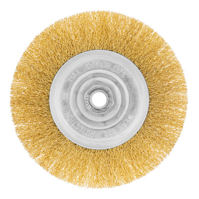 Щетка для УШМ, 150 мм, М14, плоская, латунированная витая проволока Matrix по ценам производителя в Санкт-Петербурге с доставкой по всей России