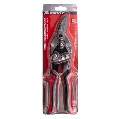 Ножницы по металлу, 250 мм, левые, обрезиненные рукоятки Matrix купить в Москве с доставкой по всей России | ProtosMarket.ru