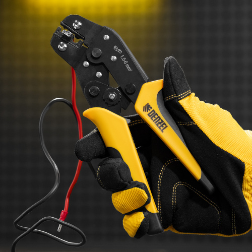 Клещи для обжима неизолированных наконечников НК и НВ, разъемов РП, 1,5 - 6 мм2 Denzel купить в Москве с доставкой по всей России | ProtosMarket.ru